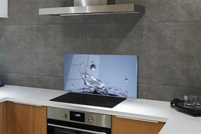 Sklenený obklad do kuchyne Kvapka vody close-up 140x70 cm
