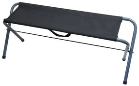 Skladacia kempingová lavica čierna/šedá