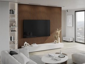 Mexen Lam-F, akustické stenové lamely 275 × 30 cm, plstený podklad 8 mm, technická dyha, mahagón rubínový, S105-275307-3015-013