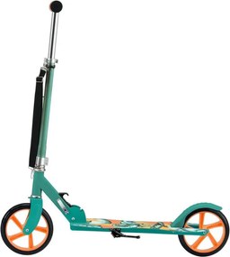 Detská kolobežka s veľkými kolesami a popruhom, Dino - mint