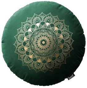 Room99 Dekoračný vankúš Okrúhly CALMY 45 cm Mandala Farba: Zelená