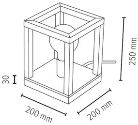 Spot-Light 7154174 - Stolná lampa KAGO 1xE27/60W/230V matný dub