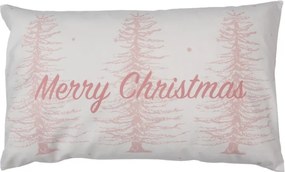 Zimná ružová obliečka na vankúš Merry Christmas - 30*50 cm