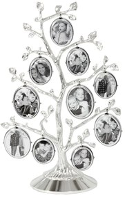 Kovový stojací rámček v striebornej farbe 27x18 cm Family Tree – Zilverstad