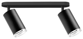 Polux Kúpeľňové bodové svietidlo TURYN 2xGU10/10W/230V IP44 čierna 324719