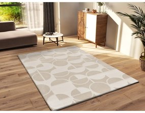 Koberec v krémovej a slonovinovej farbe 80x150 cm Flora – Universal
