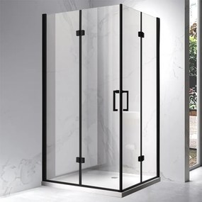BPS-koupelny Obdĺžnikový sprchovací kút ZES KZ12B-BL 100x80 čierna/transparent - bez vaničky