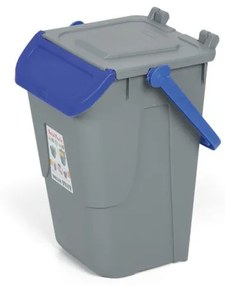 Mobil Plastic Plastový odpadkový kôš na triedenie odpadu ECOLOGY II, sivá/modrá