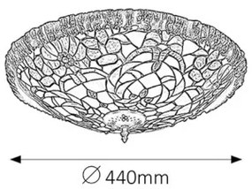 Stropné svietidlo stropnica Tiffany Rabalux 8087 Mirella Ø44