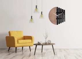 Nástěnné hodiny LANCA 50 cm hnědé/černé