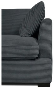 Sivá menčestrová pohovka 132 cm Mobby – Scandic