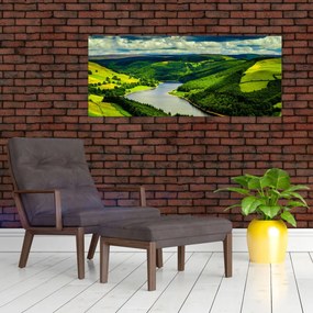 Obraz - Zelená krajina (120x50 cm)