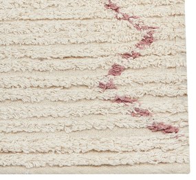 Bavlnený koberec 80 x 150 cm béžový GUWAHATI Beliani