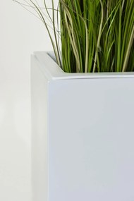 Kvetináč ELEMENTO, sklolaminát, šírka 88 cm, biely mat