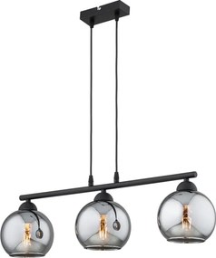 BRILAGI - Luster na lanku DIOR 3xE27/60W/230V čierna/dymová šedá
