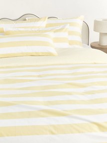 Pruhovaná obojstranná obliečka na paplón z bavlny Lorena