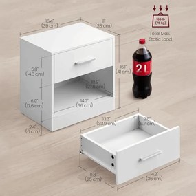 Set dvoch nočných stolíkov ANT-E1081 WT (2 ks)