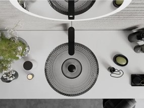 Mexen Heba, sklenené umývadlo na dosku 45 x 45 cm, čierna, 24064570