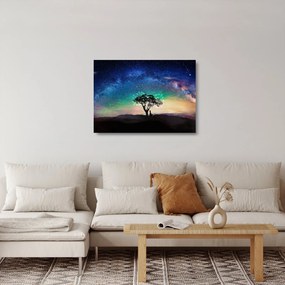 Sklenený obraz - Odpočinok pod hviezdami (70x50 cm)