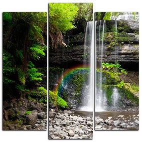 Obraz na plátne - Prírodný vodopád - štvorec 3229C (105x105 cm)