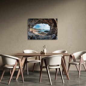 Sklenený obraz - Jaskyňa pri mori (70x50 cm)