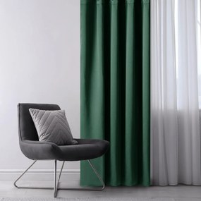 Záves AmeliaHome Blackout s multifunkčnou páskou 140x245 cm tmavozelený