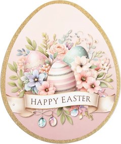 Dekoračný plastový veľkonočný tanier v tvare vajíčka - 35*29*1 cm