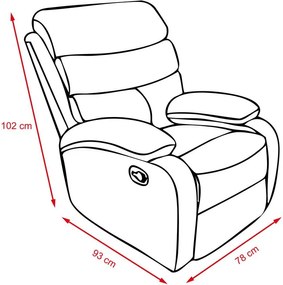 Relaxačné polohovateľné televízne kreslo Catini GAVIN