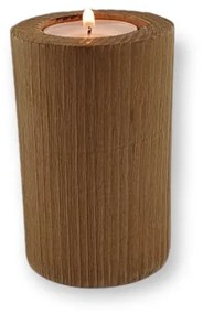 Woody & Son Drevený svietnik na čajové sviečky - Artur medium Farba: Pínia