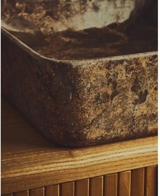 Sivé kamenné umývadlo 40x40 cm Darnen – Kave Home