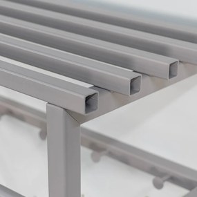 Sivo-béžový kovový nástenný vešiak s poličkou Rizzoli – Spinder Design