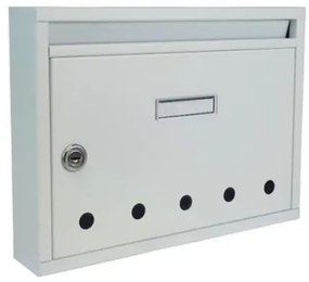 DOLS E-01 BASIC/K RAL9016 - poštová schránka s otvormi, do bytových a panelových domov, biela