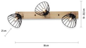 Leuchten Direkt 11418-18 - Bodové svietidlo LAMI 3xE27/25W/230V