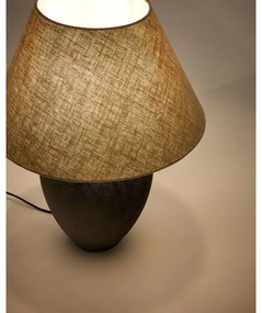 Čierno-béžová stolová lampa s textilným tienidlom (výška 60 cm) Mercadal – Kave Home