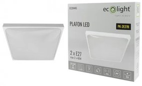 ECOLIGHT LED stropné svietidlo 2xE27 + 2x žiarovka Philips E27 10W