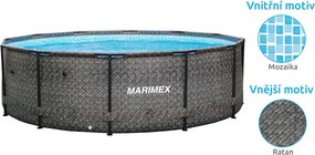 Marimex | Bazén Marimex Florida 3,66x0,99 m - motív RATAN s pieskovou filtráciou | 19900076