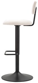 Bielo-čierna barová stolička s nastaviteľnou výškou (výška sedadla 61 cm) Tina – Mauro Ferretti
