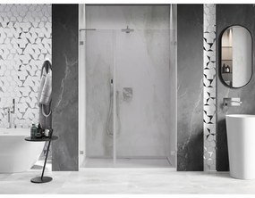 Mexen Lunar-B, L výklopné pravé sprchové dvere 110 cm, 8mm číre sklo, oceľový profil, 832SL-110-050-97-00-P