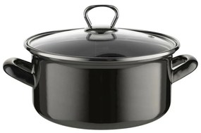 Smaltovaný hrniec s pokrievkou 2,9 l, čierna