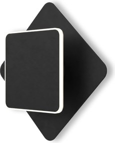 Toolight Toolight, LED nástenné svietidlo, 6cm, 8W, 3000K, 500lm, LHJ123-W, čierna matná, OSW-03277