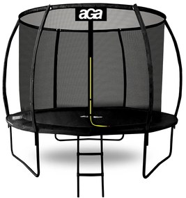 Aga SPORT EXCLUSIVE Trampolína 250 cm Čierna + ochranná sieť + rebrík