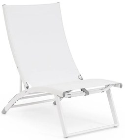 Biele kovové záhradné ležadlo Taylor – Bizzotto