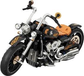 Stavebnica Čierny motocykel T1007 - 455 dielikov