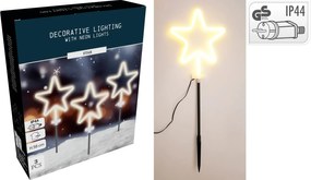 Sada 3 ks LED vánočních dekorací Lester teplá bílá