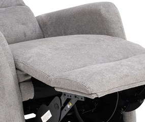 Masážne kreslo s polohovaním Legacy, šedá látka