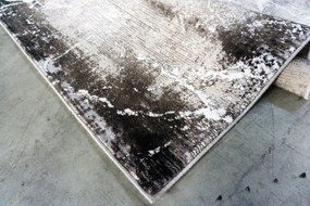 Koberec Mitra 3002 BEIGE – béžovo-sivý vzorovaný obdĺžnik Rozmer: 80x150 cm