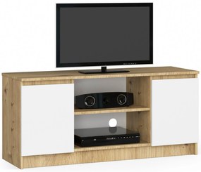 TV stolík Kapono (dub artisan + biela). Akcia -21%. Vlastná spoľahlivá doprava až k Vám domov. 1070712