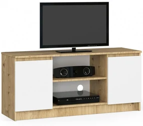 TV stolík Kapono (dub artisan + biela). Vlastná spoľahlivá doprava až k Vám domov. 1070712