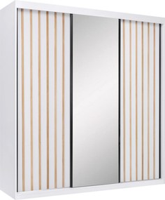 XXXLutz SKRIŇA S POSUVNÝMI DVERAMI, biela, 200/215/59,5 cm P & B - Skrine - 000885001516