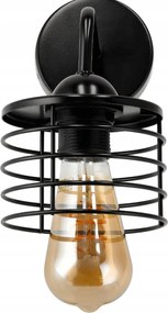 Nástenná lampa LED LOFT edison čierna 1xe27